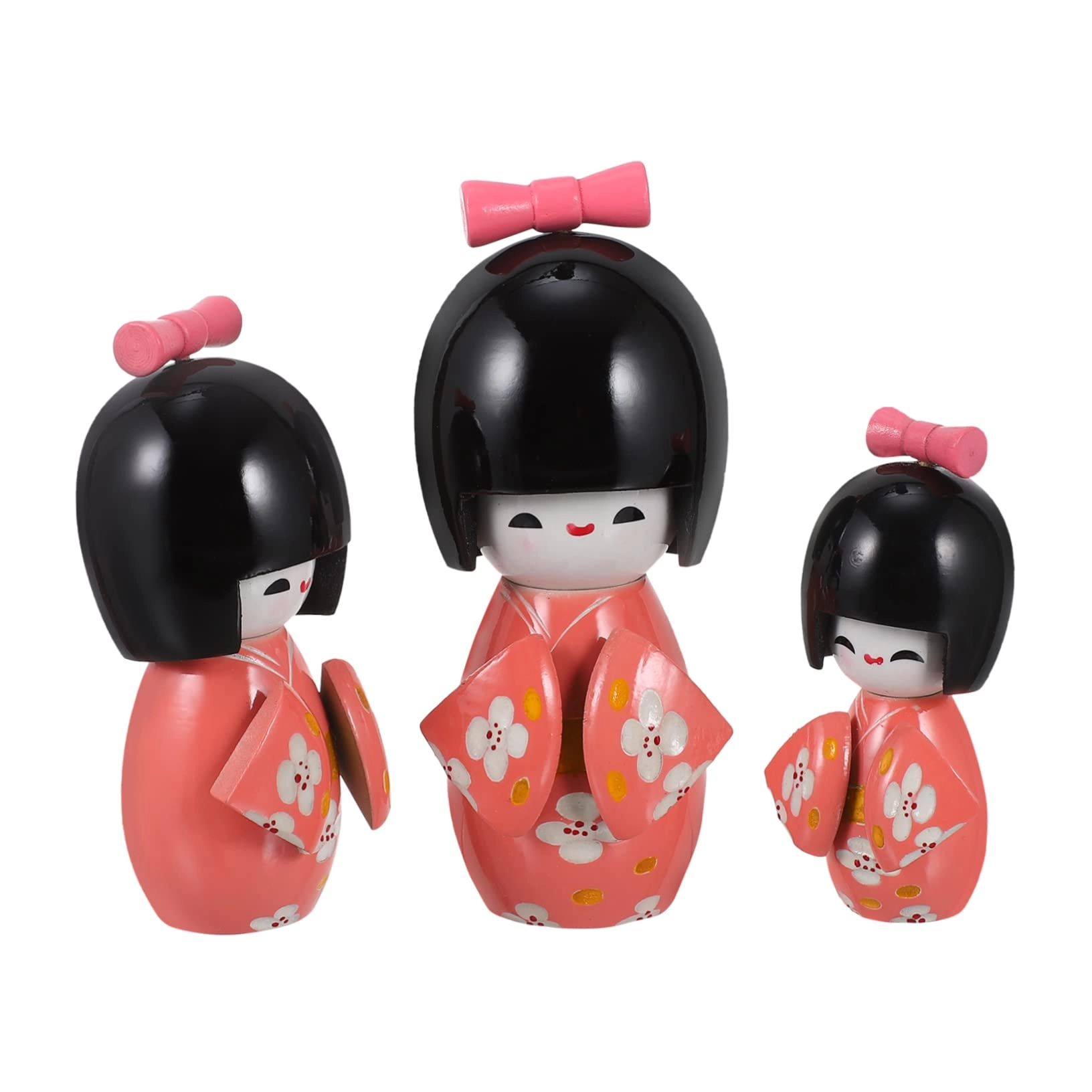 Kimono Doll - 13.5X6X6CM Wooden Yellow Set