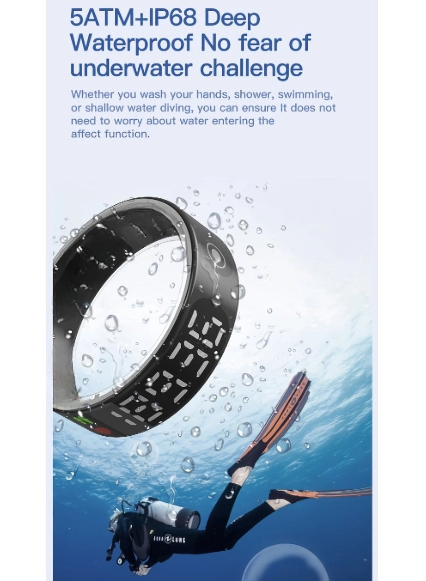 SR09 - Smart Ring IP68 Waterproof Heart Rate Monitor