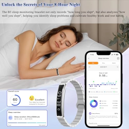 B3 Smart Bracelet - Light Gray 0.89 Inches