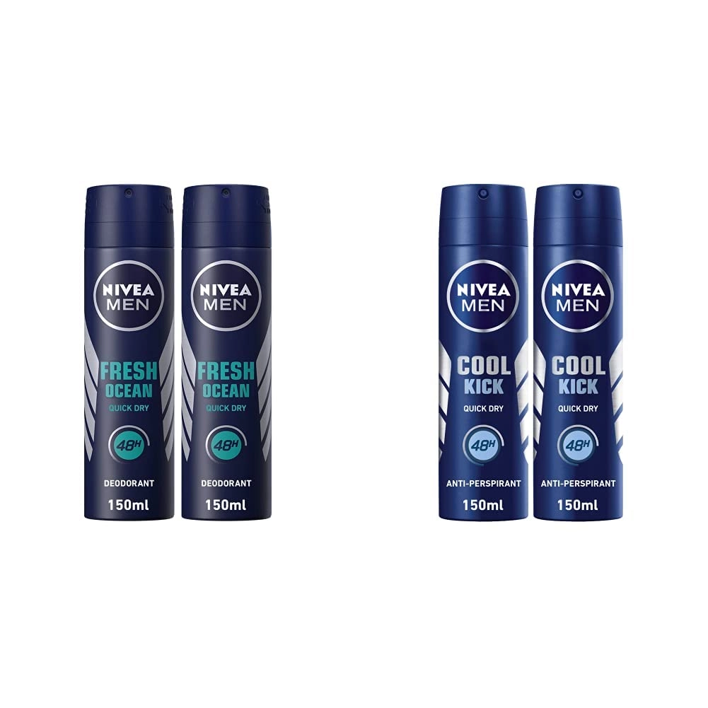NIVEA Deodorant Spray for Men - Fresh 2 x 150ml Bundle