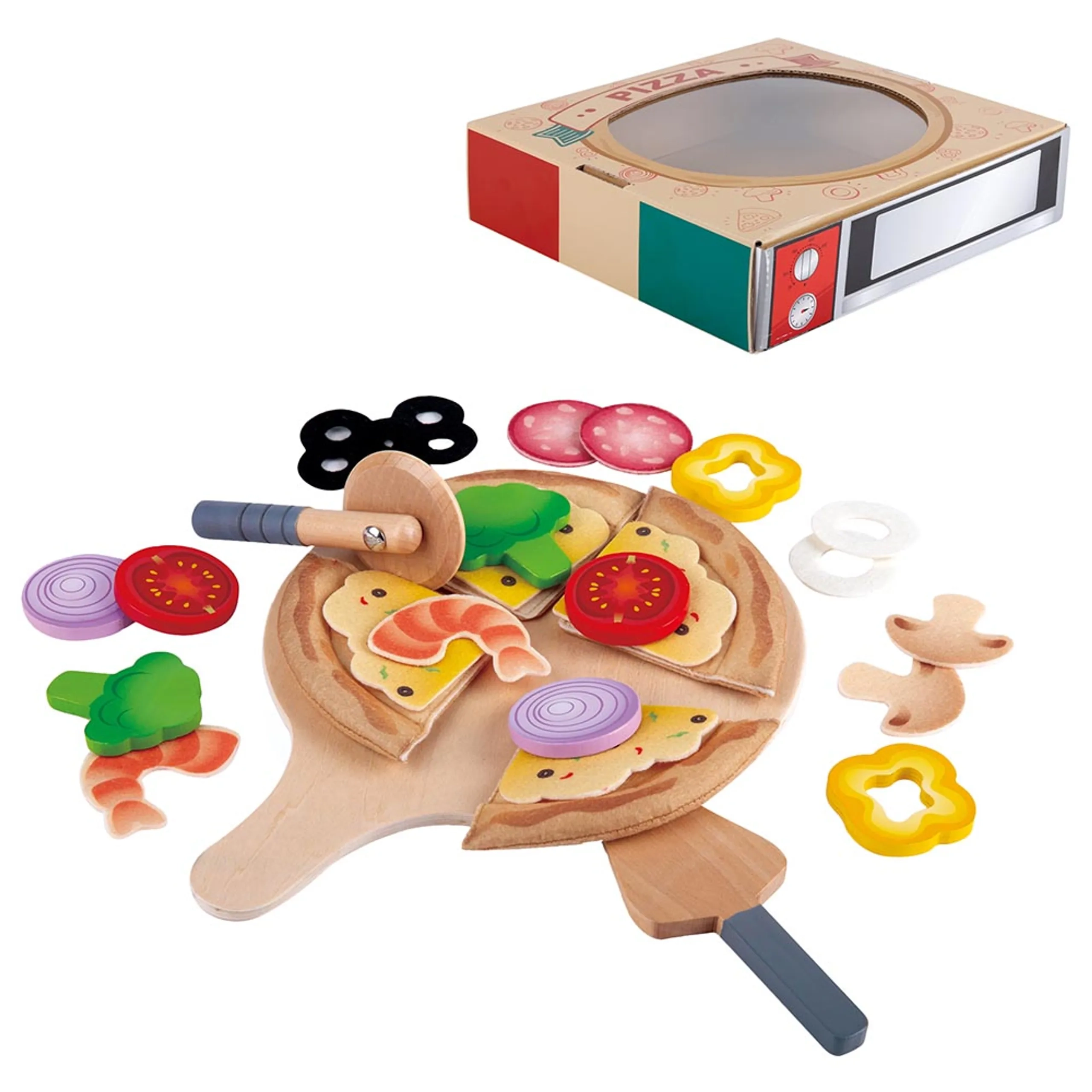 Hape Perfect Pizza Playset - 4 slices (BDM-E3173)