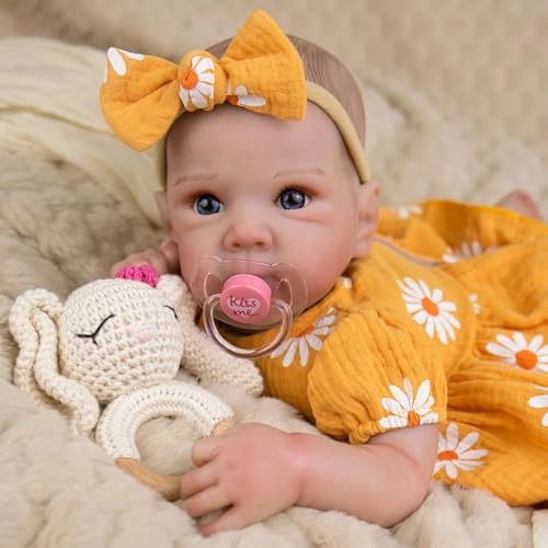 Reborn Baby Doll - 20-inch Vinyl Soft Cloth Body Girl Ages 3+