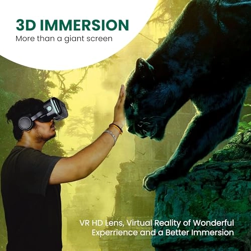 3D Virtual Reality Headset - Built-in Headphones Remote Controller