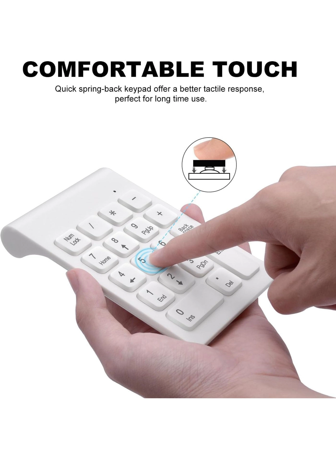 Wireless Numeric Keypad + Thin Wireless Mouse + 2.4G Wireless USB Receiver