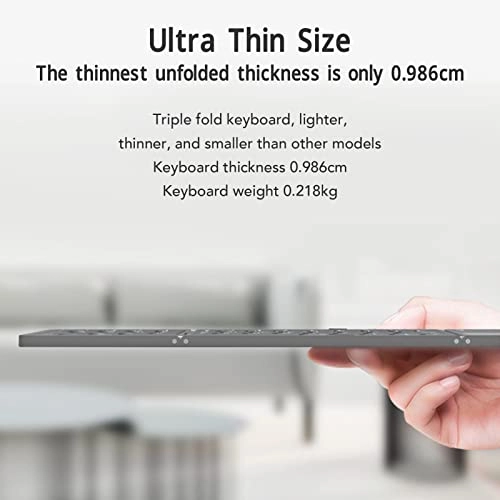 Foldable Keyboard - 64 Keys Touchpad USB-C