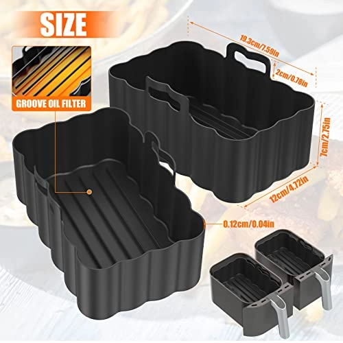 Air Fryer Silicone Pot - silicone 2 Pcs