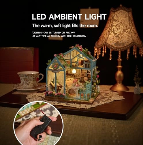 Miniature House Kit - LED Light Book Nook