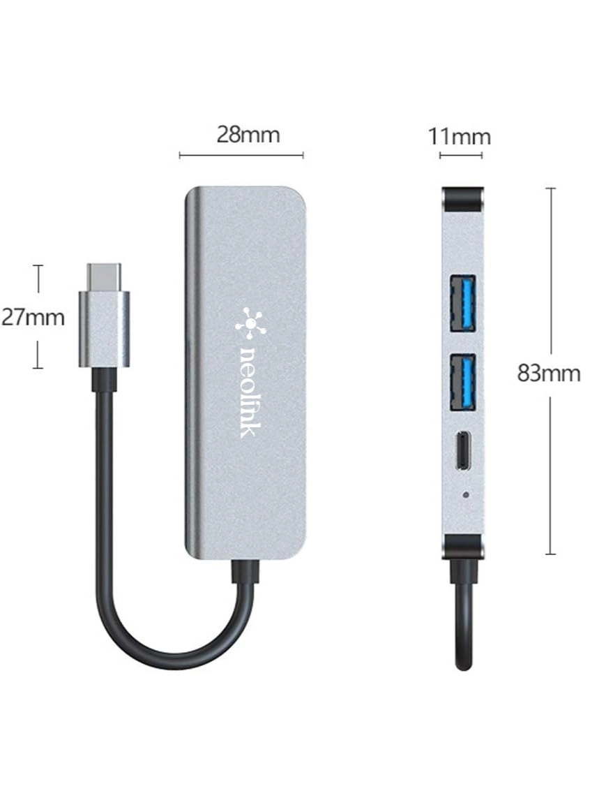 USB C Hub - 100W PD 4K@30Hz