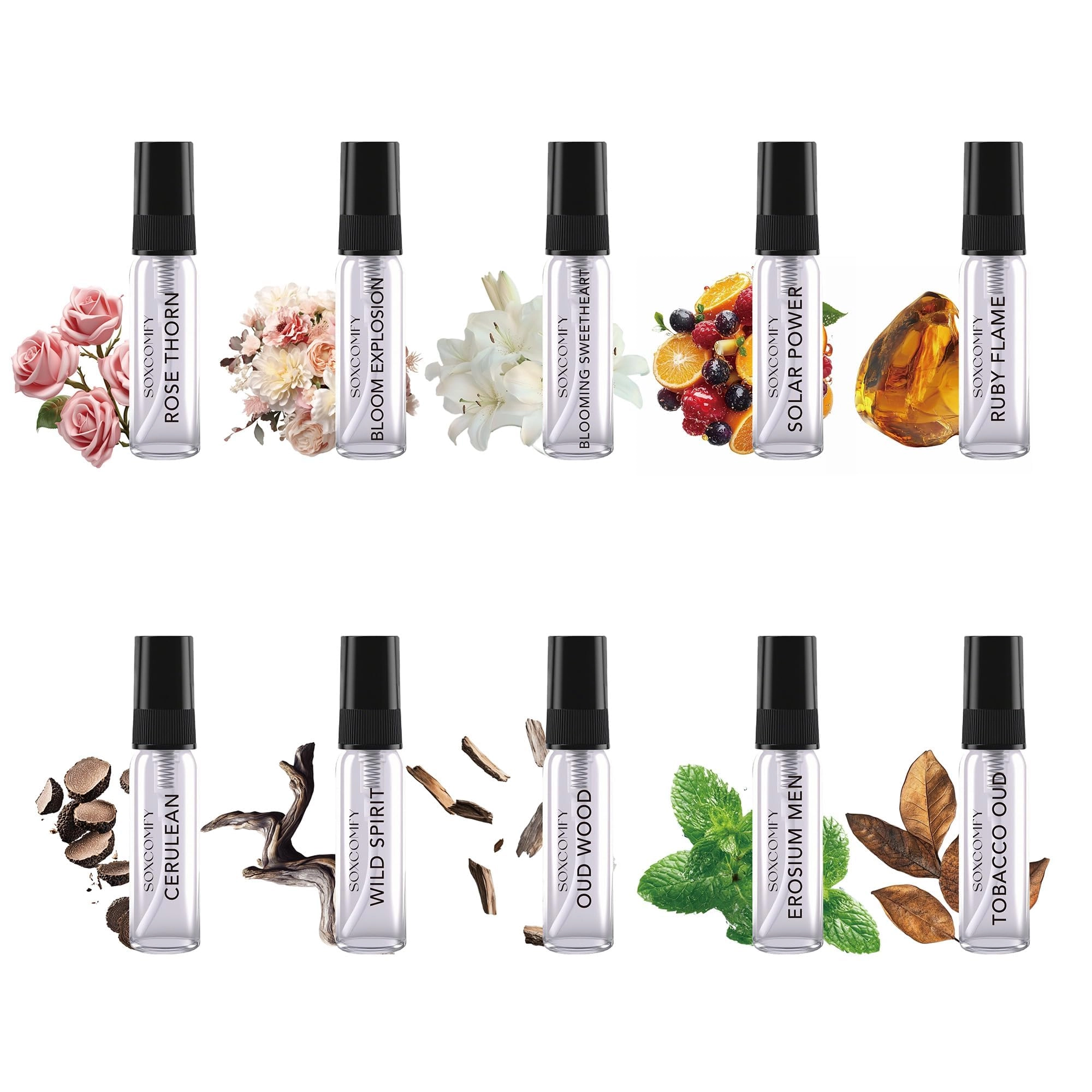 soxcomfy 10 Scents Samples Mixed - Eau de Parfum 100ml