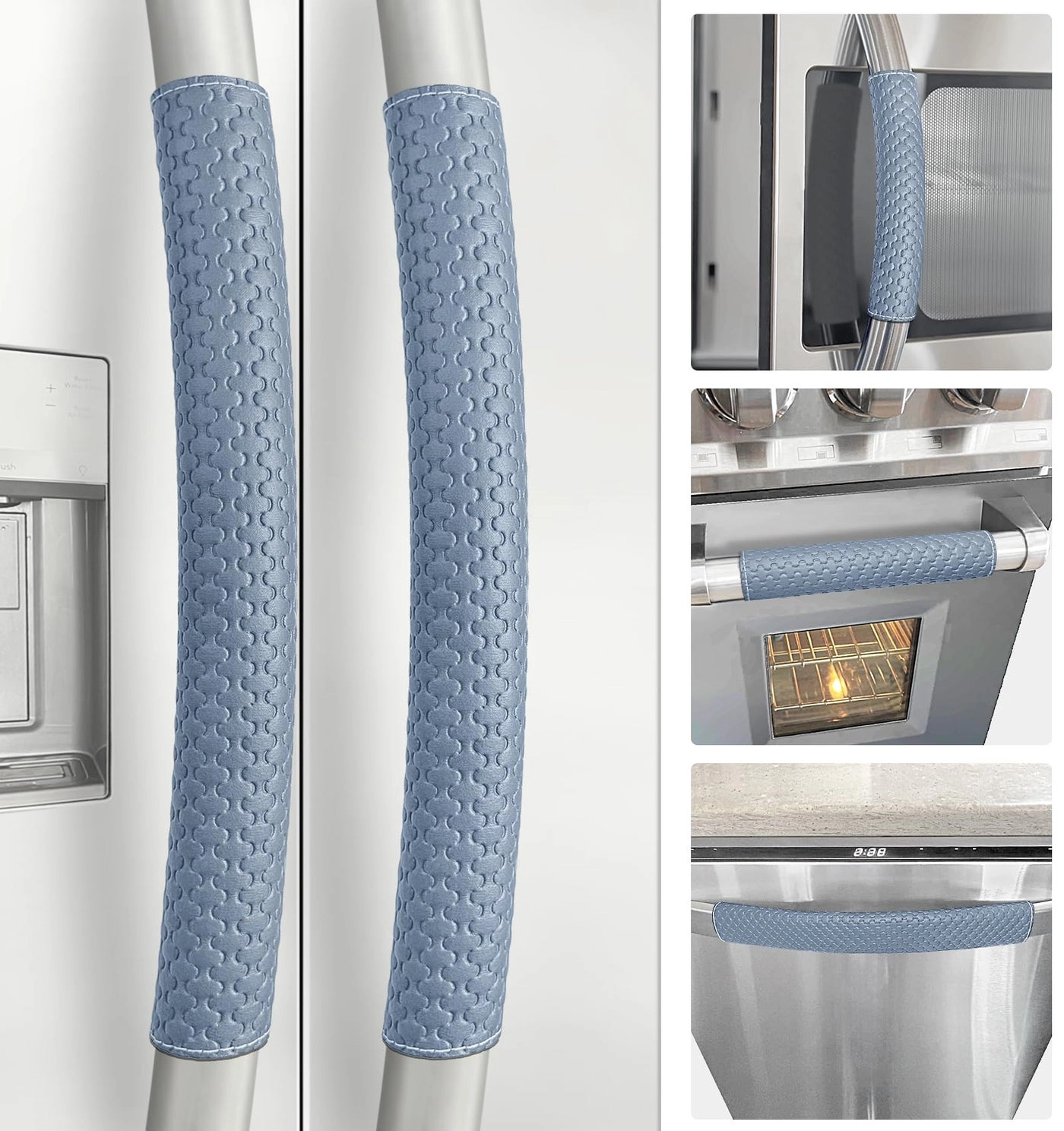 luludamier Refrigerator Door Handle Covers - 5 PCS Navy Blue Non-Slip