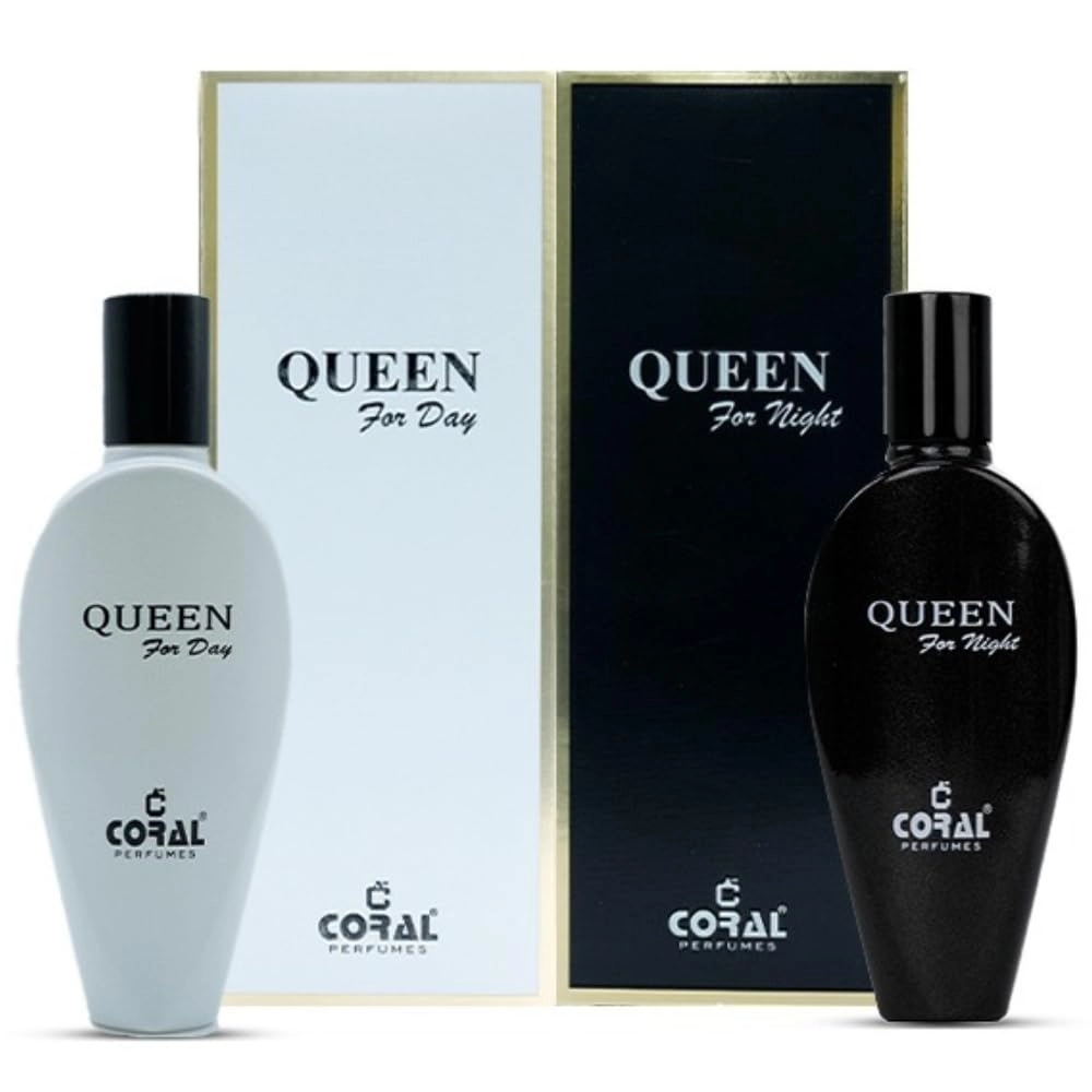 Coral Perfumes Industry LLC Queen For Day - Eau de Parfum 50ml + Queen For Night - Eau de Parfum 50ml