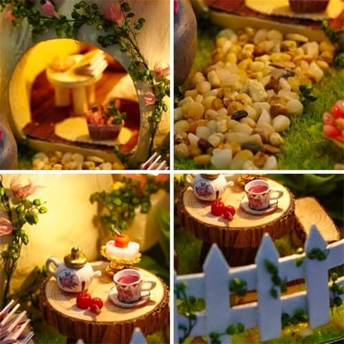 Miniature Wooden Dollhouse Furniture Kit - Creative Room 1:24