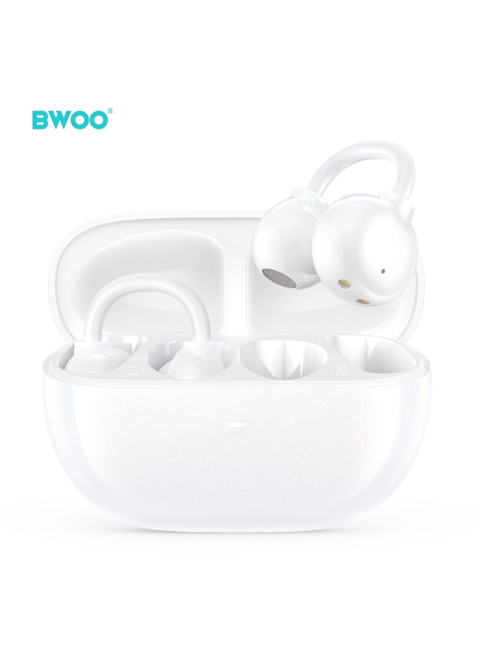 BWOO Open Ear Clip-On Earbuds Wireless Earbud