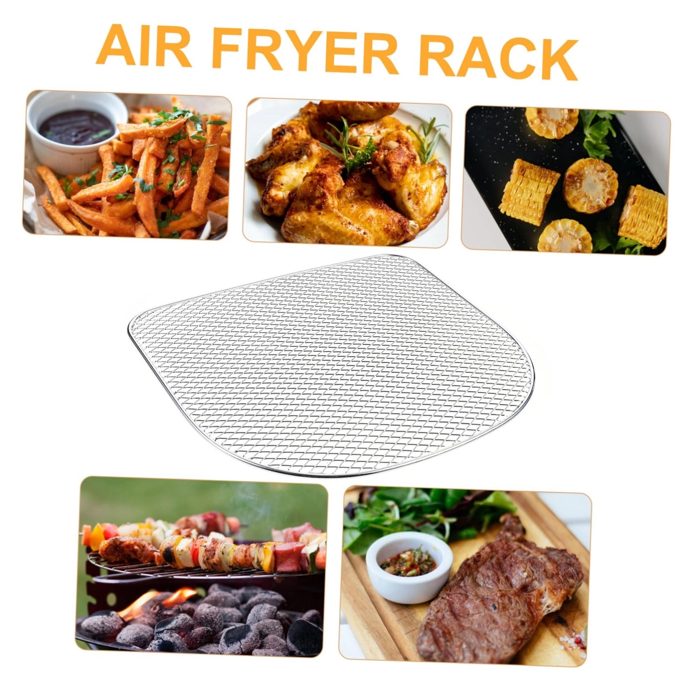 Stackable Air Fryer Rack - Stainless Steel 3 Pcs