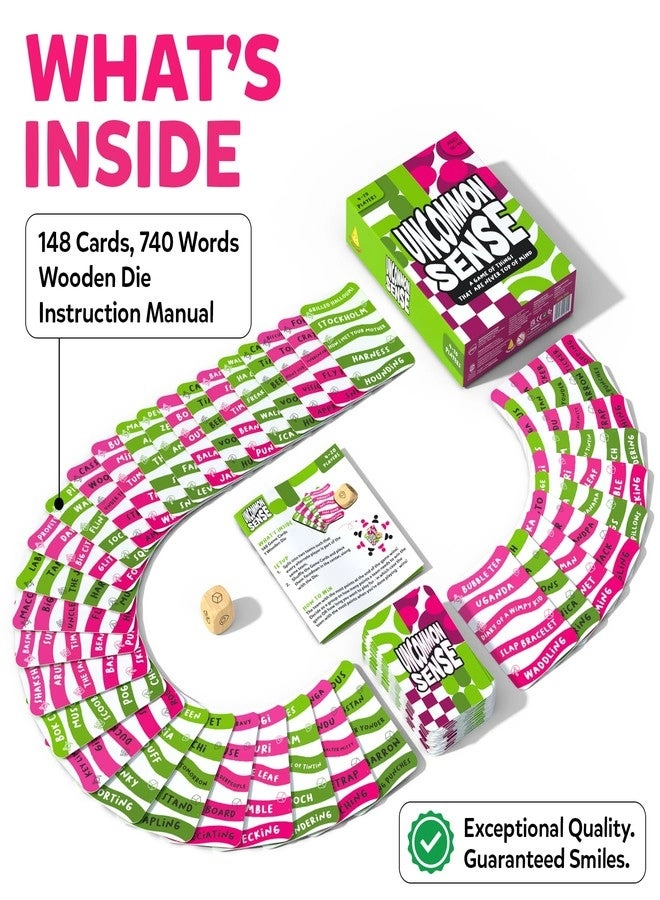 Uncommon Sense - 148 Game Cards, 1 Wooden Die, an Instruction Manual Ages 10, 11, 12 and Up