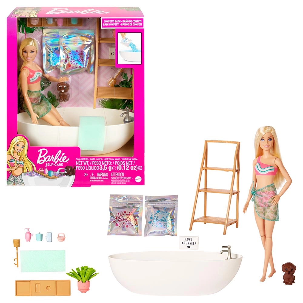 Barbie Soap Confetti Bath Playset - Confetti Soap and Puppy