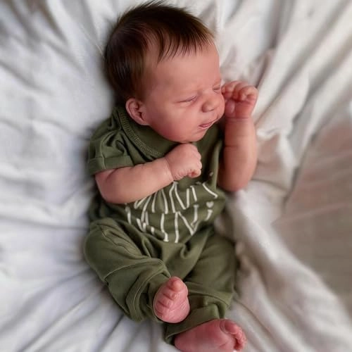 Reborn Baby Doll - 18 Inch Silicone Vinyl Rooted Hair Bundle