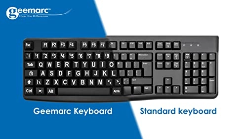 Multimedia Large Print Keyboard - Wired