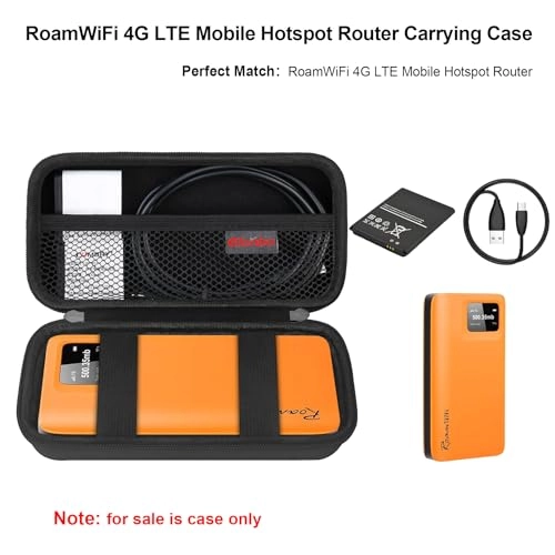 Carrying Case for RoamWiFi R10 - Hard Shell Black