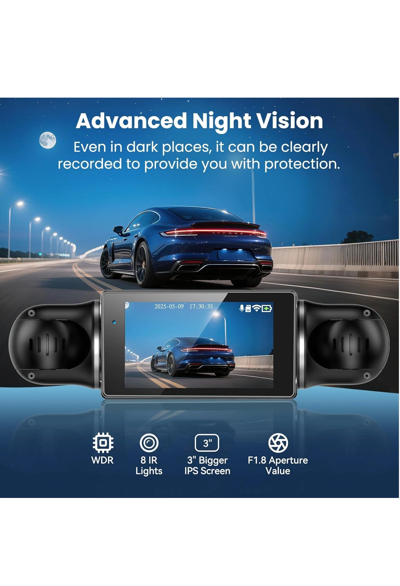 360°Dash Cam - 1080P