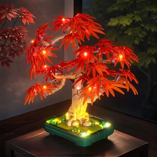 Light Kit Compatible with LEGO 10348 Japanese Red Maple Bonsai Tree - 10 light sources USB Powered