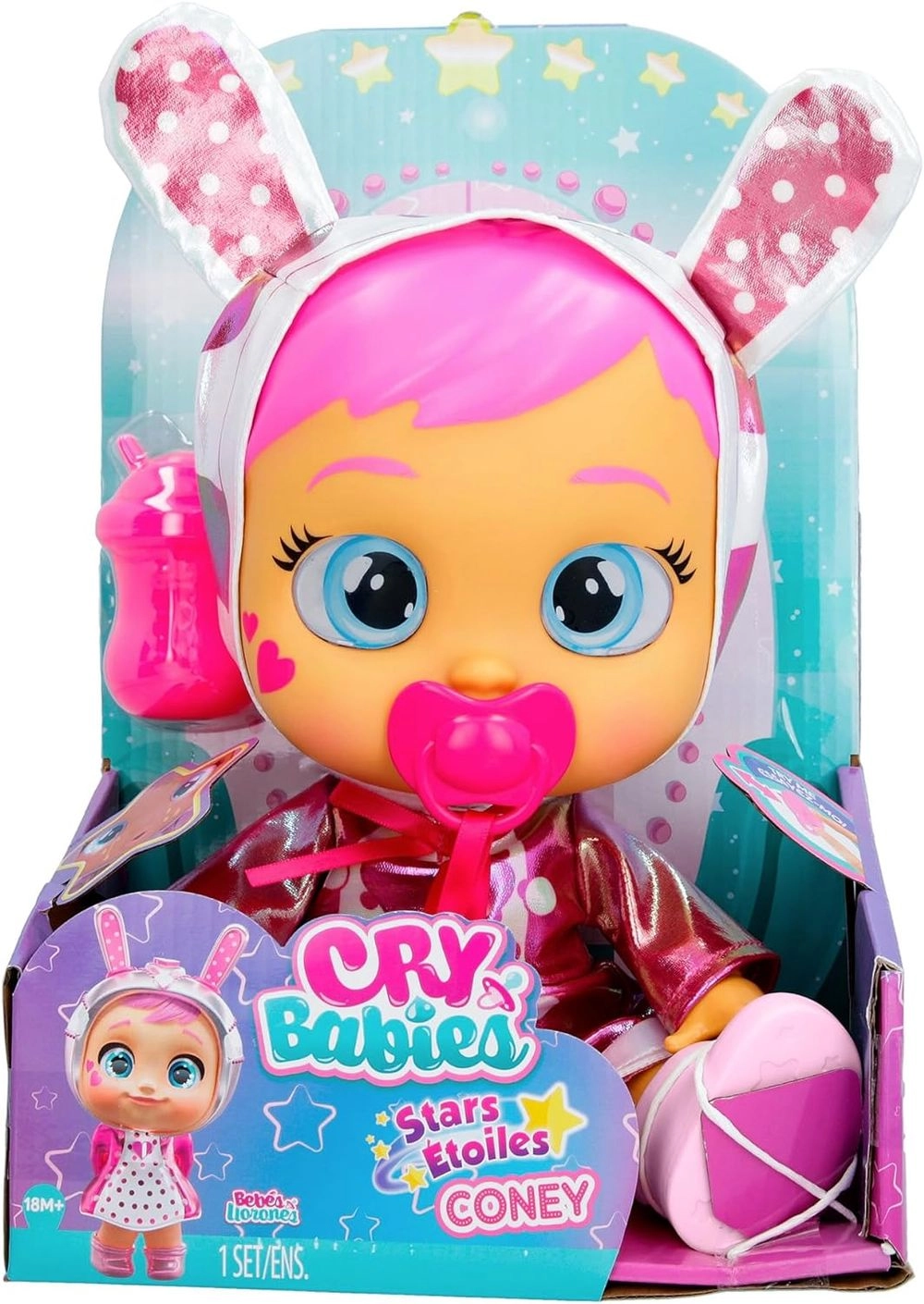 BFF Coney Baby Mini Doll - Cry Babies Stars Battery Operated Ages 18 months+
