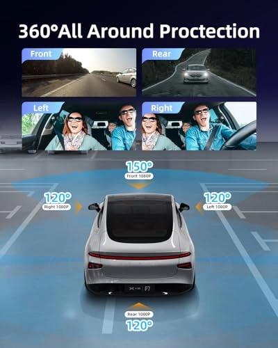 4 Channel Front and Rear Dash Cam - 1080P