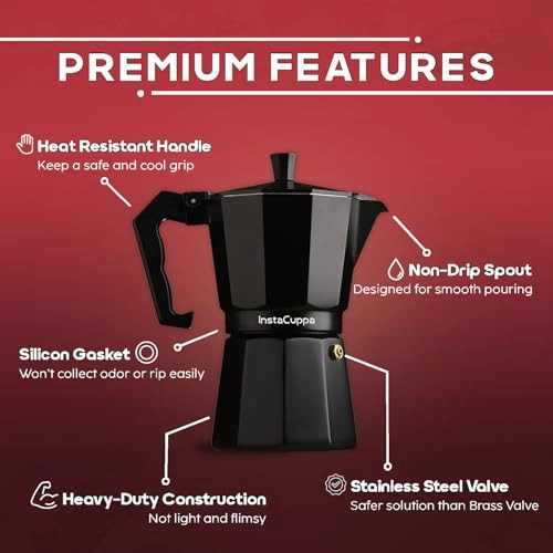 2-in-1 Moka Pot - Stovetop & Induction Compatible
