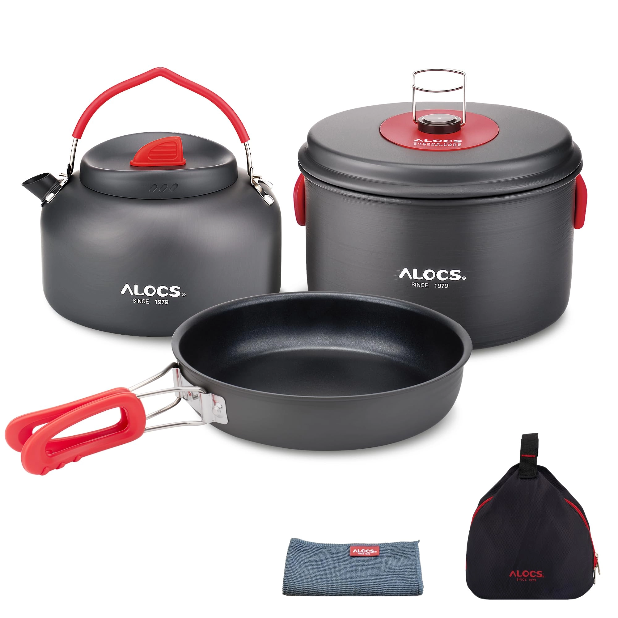 Camping Cookware Set - 3 3.5L 2.2L