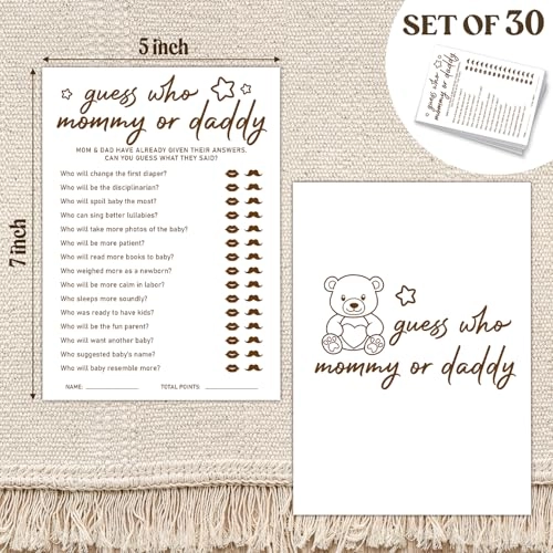 Baby Shower Games - English Adult 30pcs