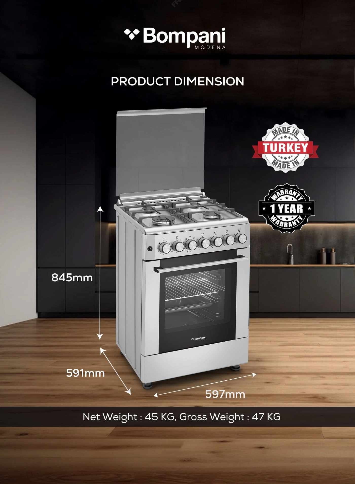 BO614BIXT GAS Cooker