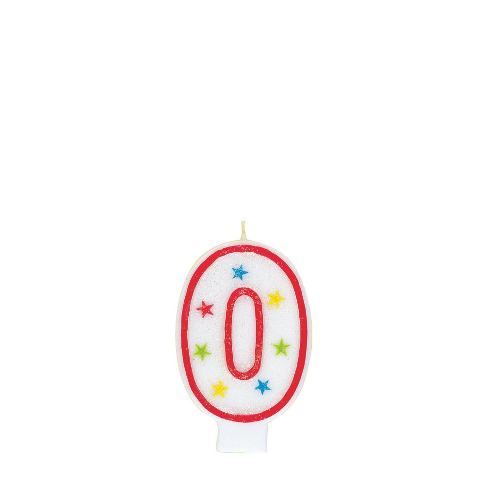 Party Zone Numeral Birthday Candle 0
