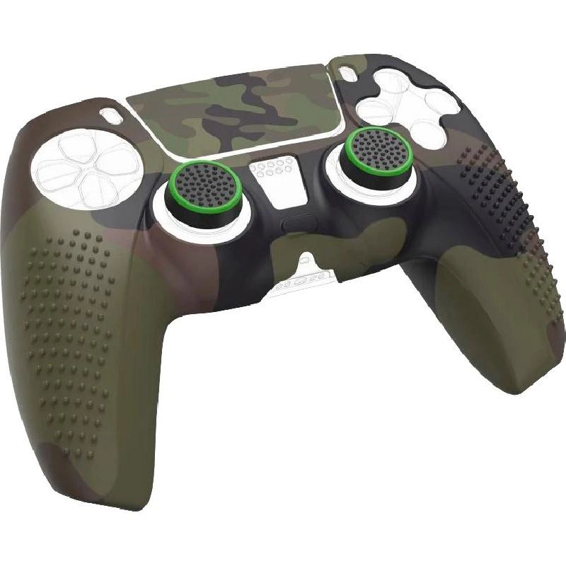 Grip Cover + Analogue Stick Attachement + Trigger Attachement + Sticker for Lightbar - for PlayStation 5