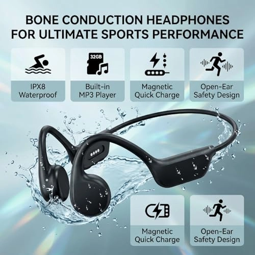 Bone Conduction Headphones Wireless Headphone