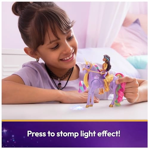 Sophia Doll - 4.5" 7-Point Articulation + Wildstar Unicorn - Rainbow Light-up Ages 4+