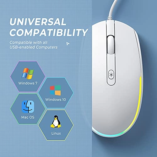 Wired LED RGB Backlit Mouse - USB