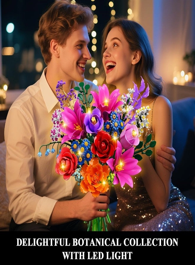 Valentines Flowers Bouquet Building Set - 1054pcs