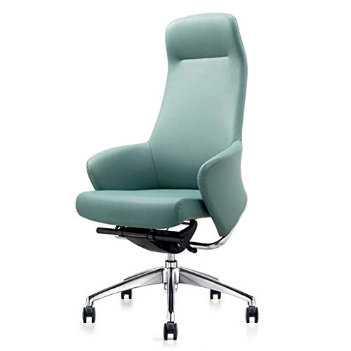 Desk Chair - PU Leather Brown High Back