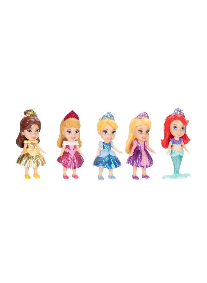 Belle Mini Toddler Doll + Cinderella Mini Toddler Doll + Rapunzel Mini Toddler Doll + Aurora Mini Toddler Doll + Ariel Mini Toddler Doll - 5-in-1 Ages 3+