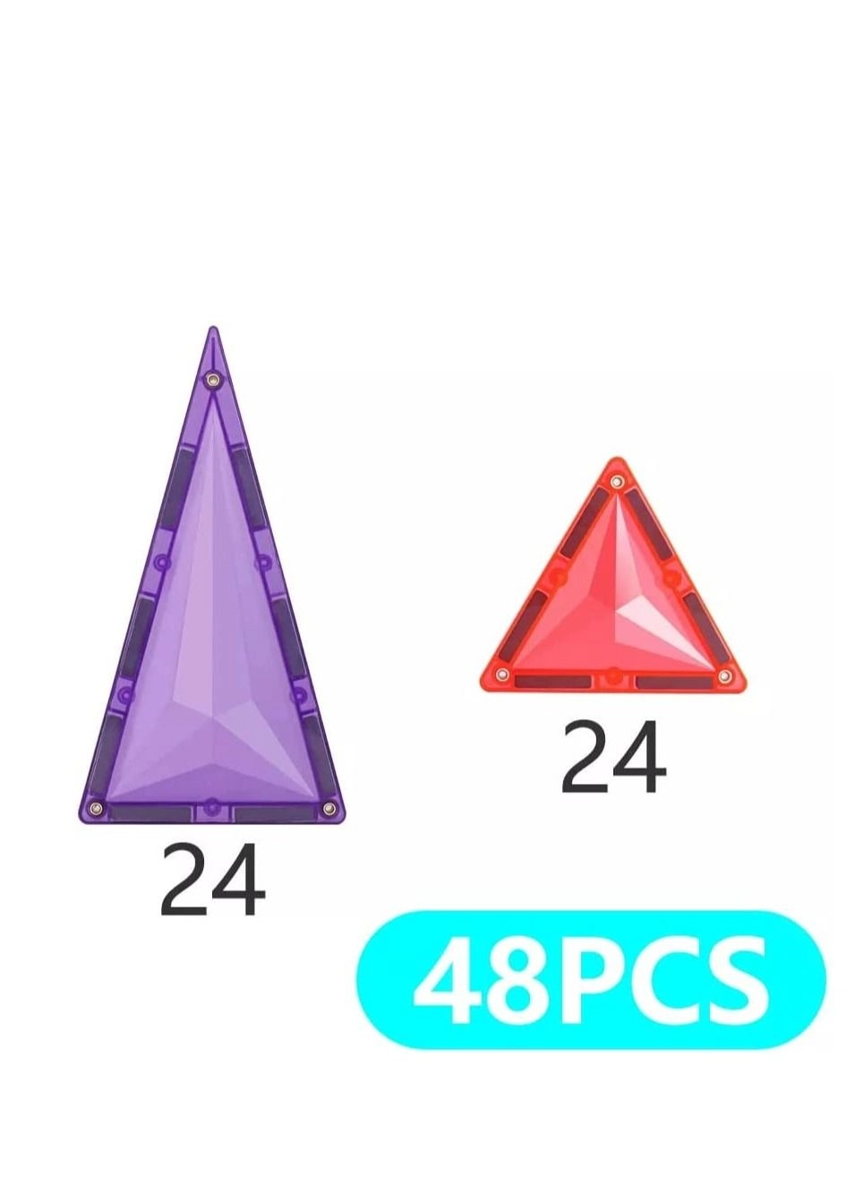 3D Star Magnetic Tiles - Construction 48 pcs