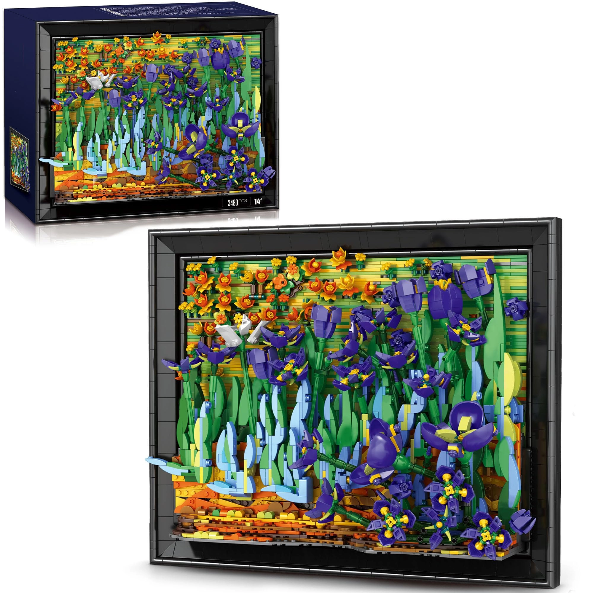 Mavo brix Iris Art Building Set - 3D Framed Flowers