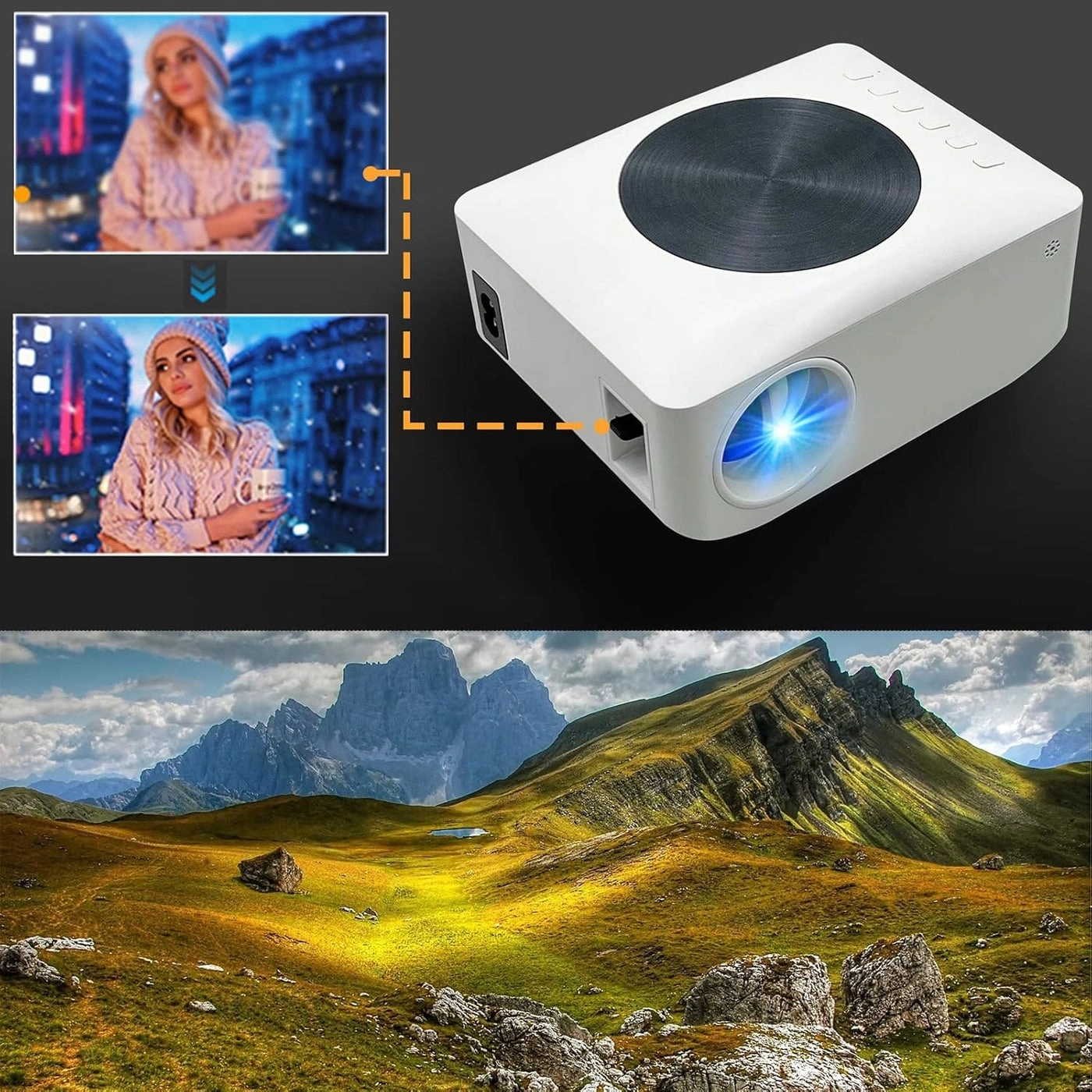 Mini WiFi Projector - 80ANSI 800 x 480