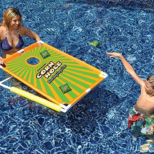 Cornhole Game - Orange/Green Floating
