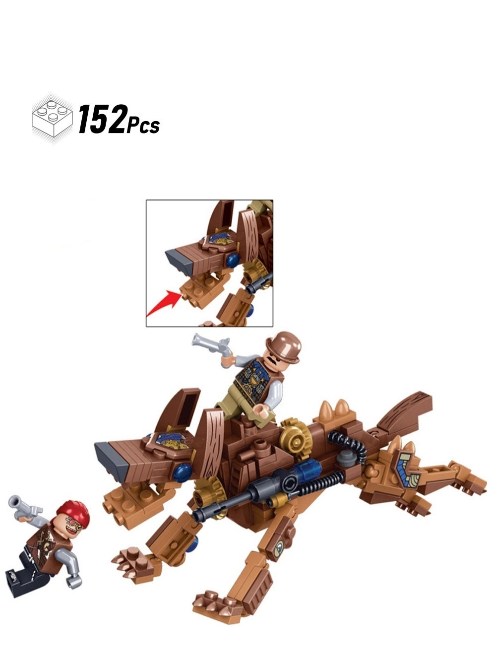 Loquat Steampunk Dog Model - 152pcs