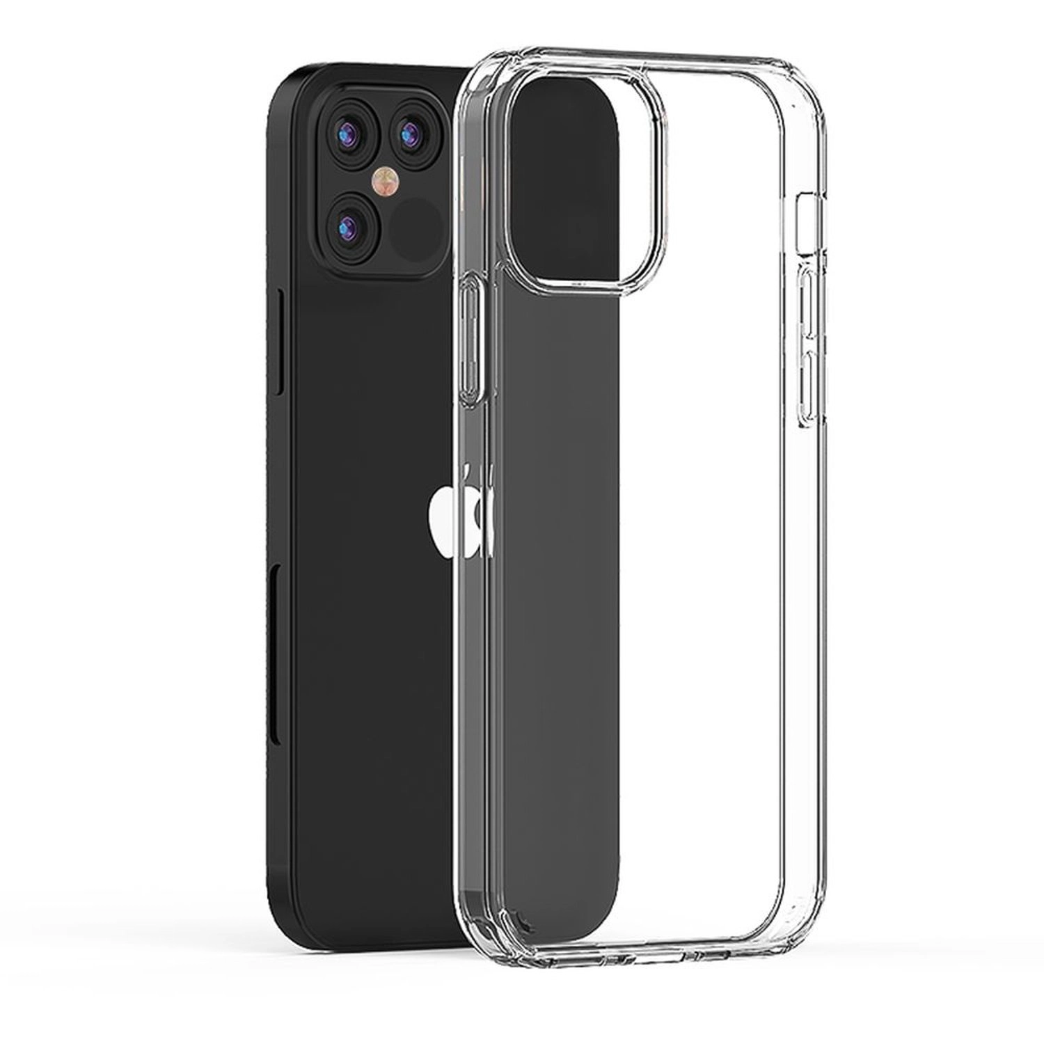 Clear Shock-Resistant Screen Protector + Back Protector for iPhone 12/12Pro