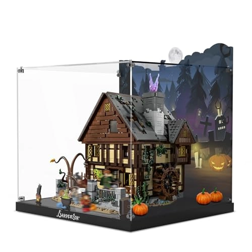 Acrylic Display Case - 3mm Hocus Pocus: The House of Sanderson Sisters for LEGO 21341