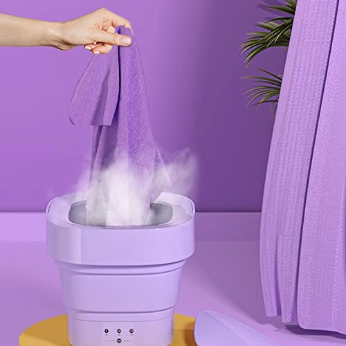 XHTONGSH غسالة قابلة للطي للطي المحمولة, غسالة صفرية اوتوماتيكية, عمل هادئ, الضوء الأزرق, ملابس داخلية غسل الملابس او عنصر صغیر, طاقة ومنطقة (Color : Green)