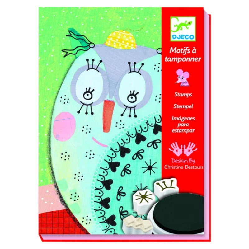 DJECO Fur & Feathers Stamp Set