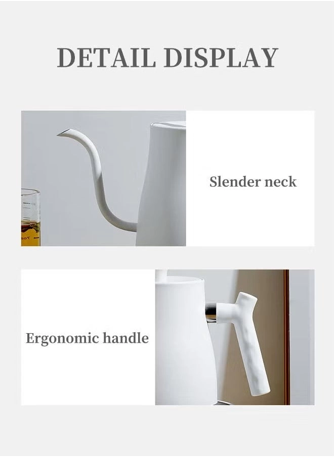 Gooseneck Electric Kettle 1 L White