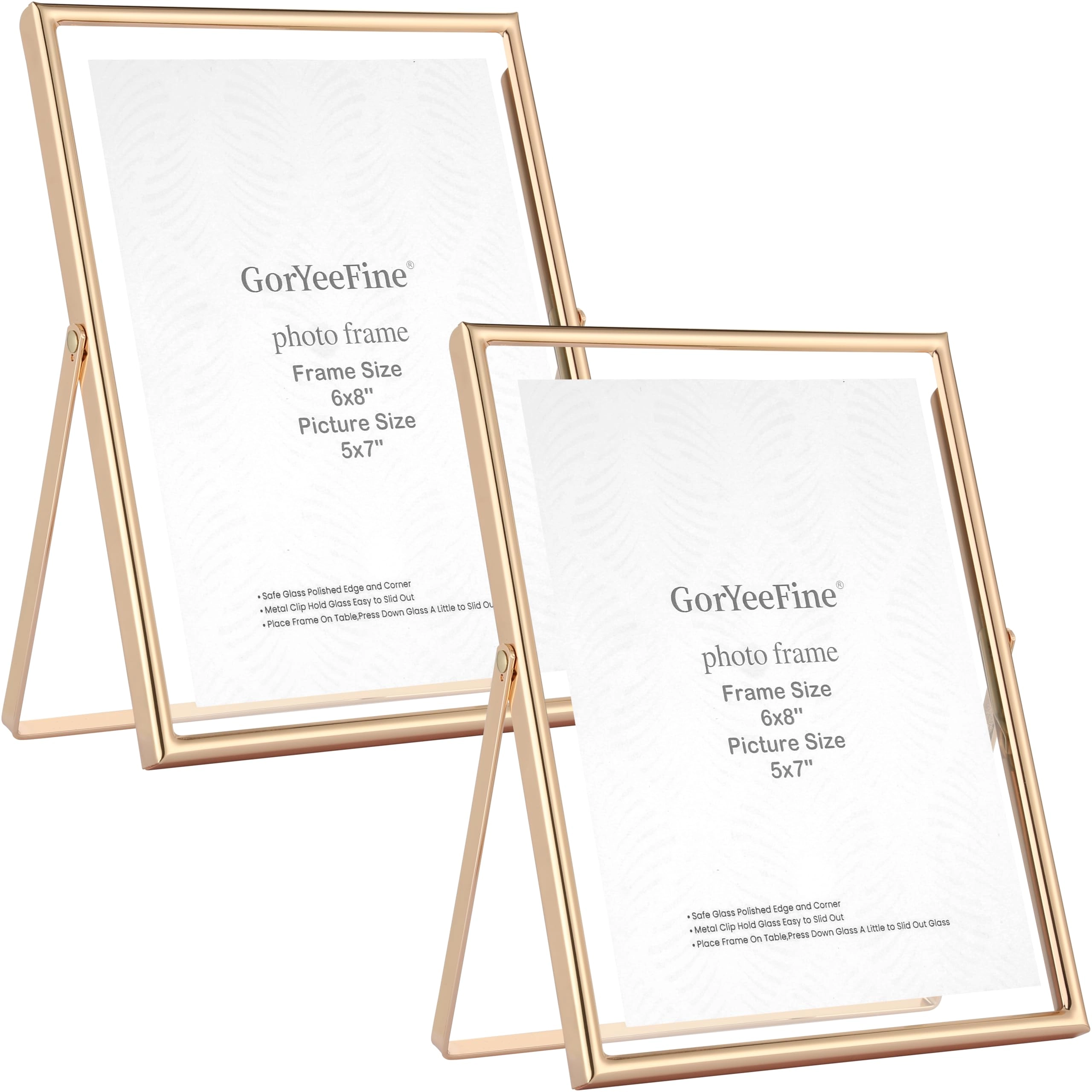goryeefine Floating Photo Frame - 6x8'' Set